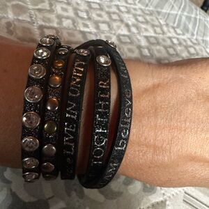 Black and Silver Women's Bracelet Set